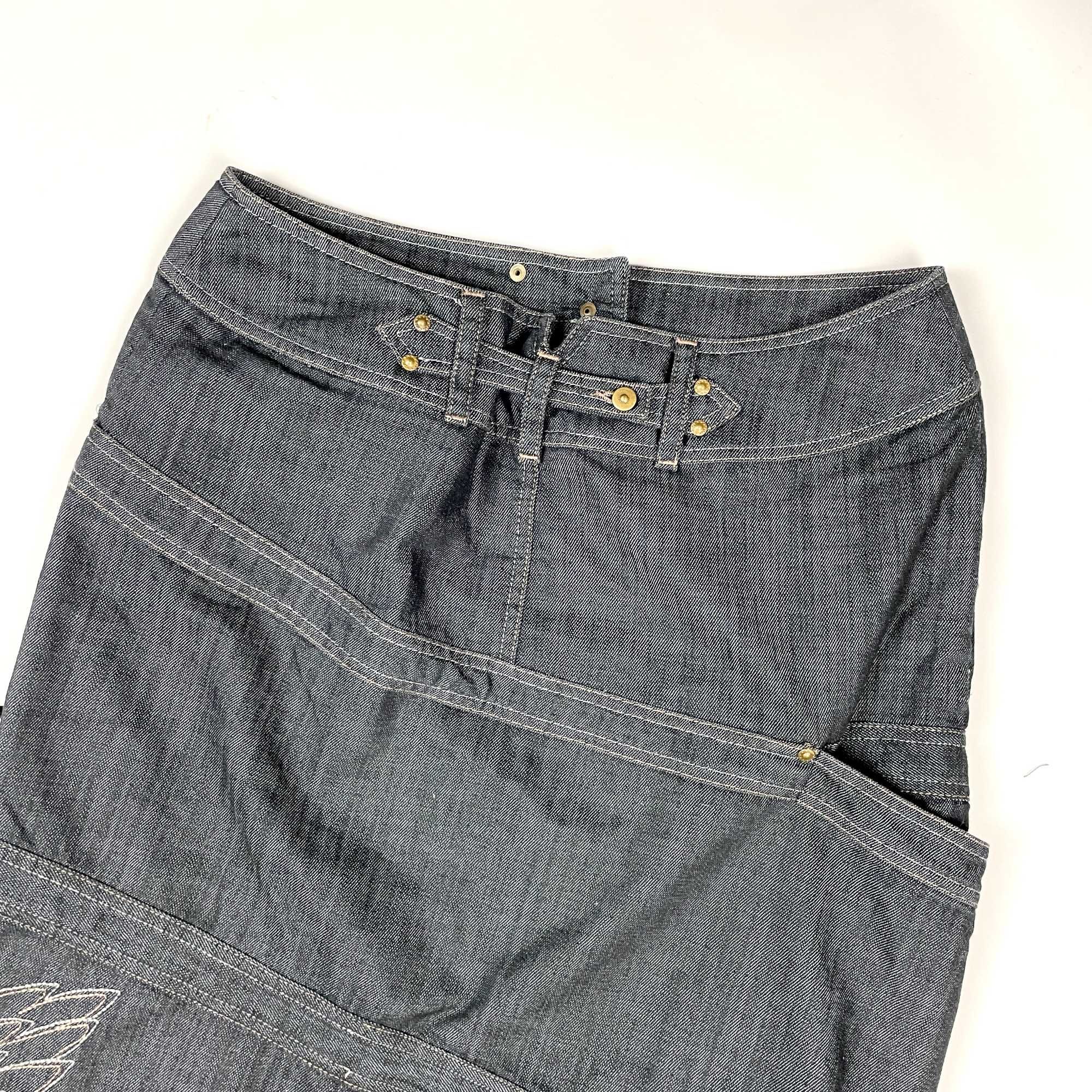 Vintage spódnica midi denim edgy y2k 90s (S/M)