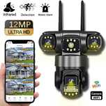 Камера V380Pro 3 екрани WiFi IP камера 12MP 6K ВУЛИЧНА PTZ відеокамера