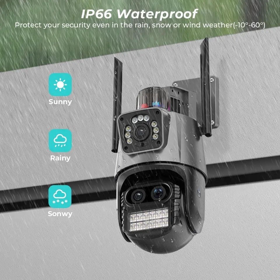 ВУЛИЧНА поворотна 12MP WIFI камера Besder P15QS ICSEE XMEYE відеокамер