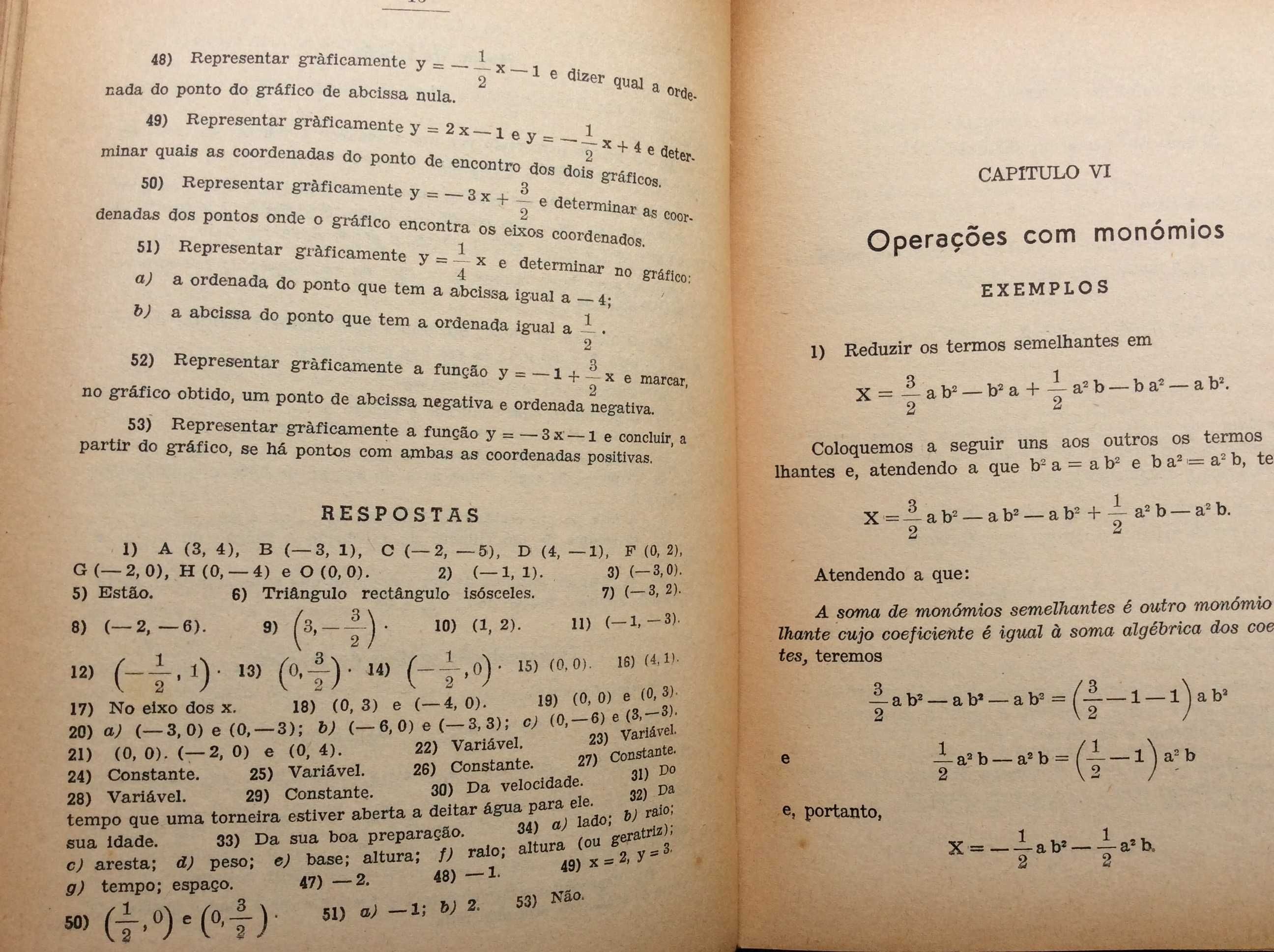 Exercícios de Álgebra e Geometria para o 3.º ano dos Liceus, 1962