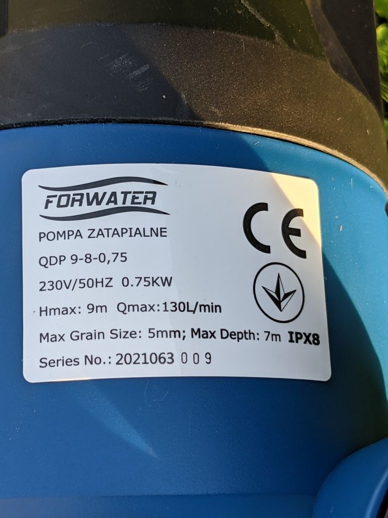 Насос QDP 750 Вт дренажный для грязной воды, полива