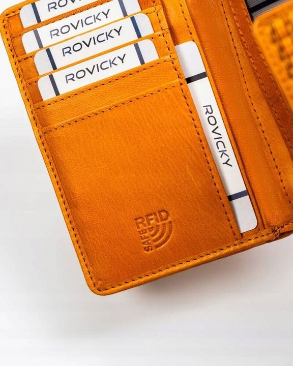 skórzany portfel damski zamykany na zatrzask - rovicky