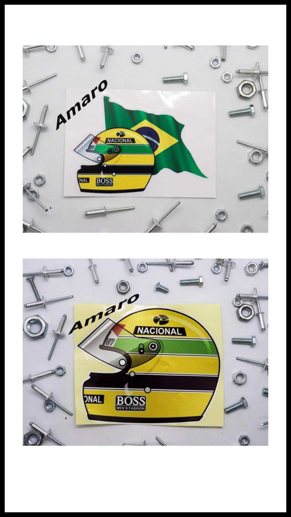 Autocolante Capacete de Ayrton Senna Formula 1/F1 (2 Modelos) | NOVOS