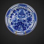 Talerz patera delft kobaltowe kwiaty  b5/022285