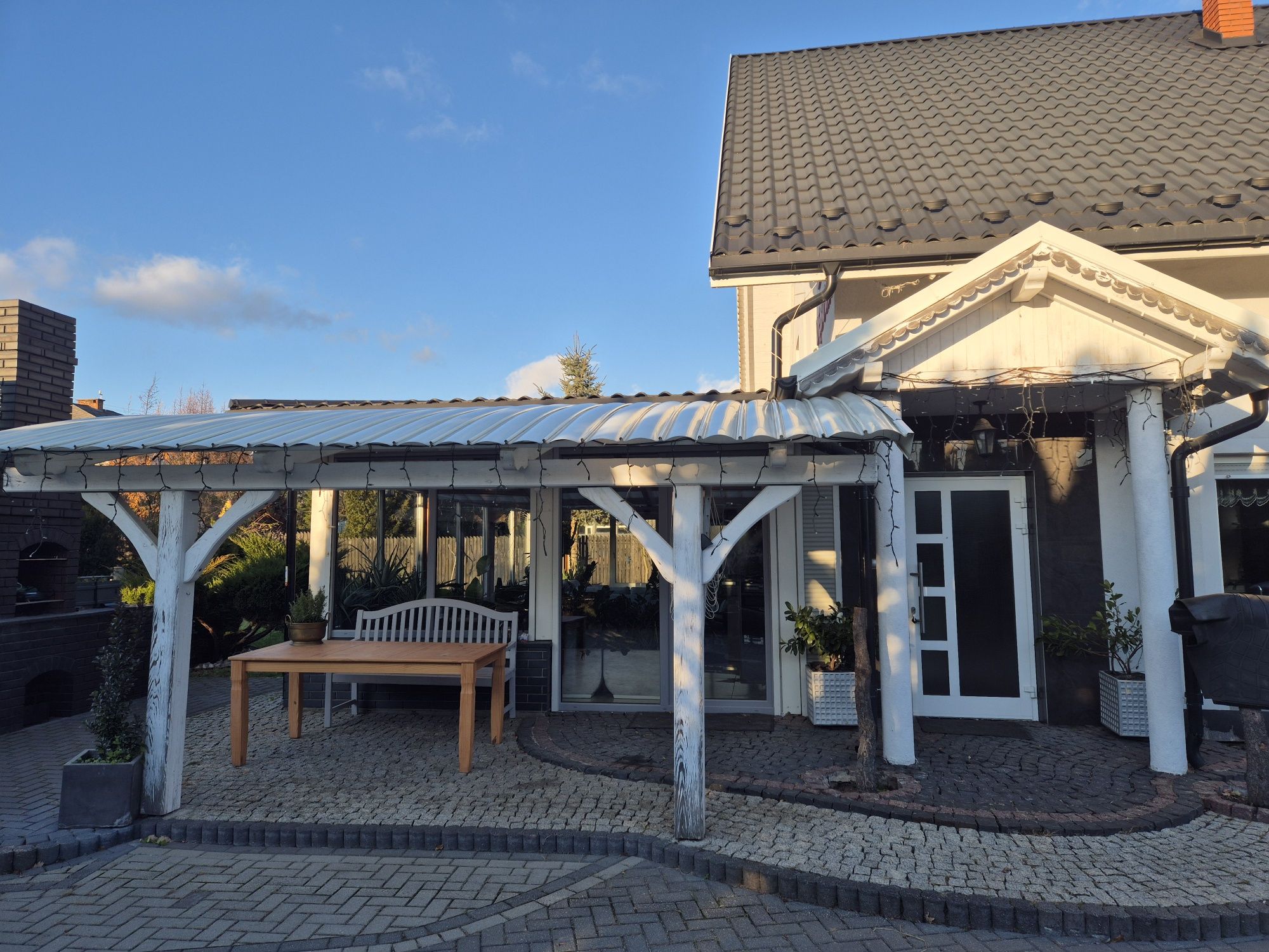 Ogród zimowy oranżeria patio DREWNO rolety 10x5 m kpl do przeniesienia