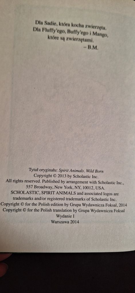 Książka "Spirit Animals, Zwierzoduchy" Brandon Mull