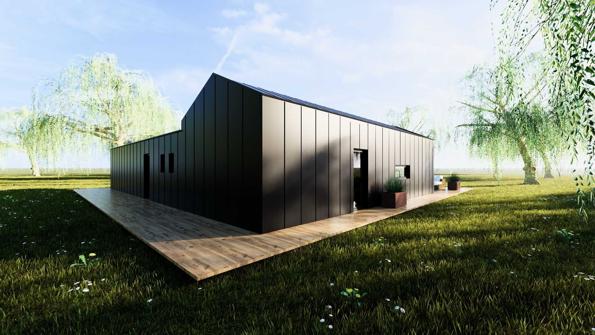 Dom modułowy 103m2 na pozwolenie WT2021