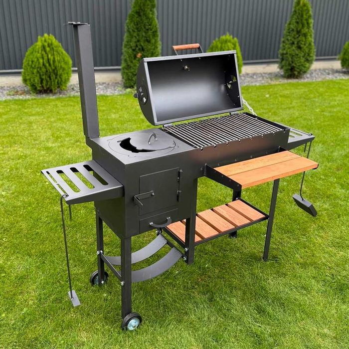 Мангал 4 мм з пічкою для казана - все для шашлику, гриля та плову