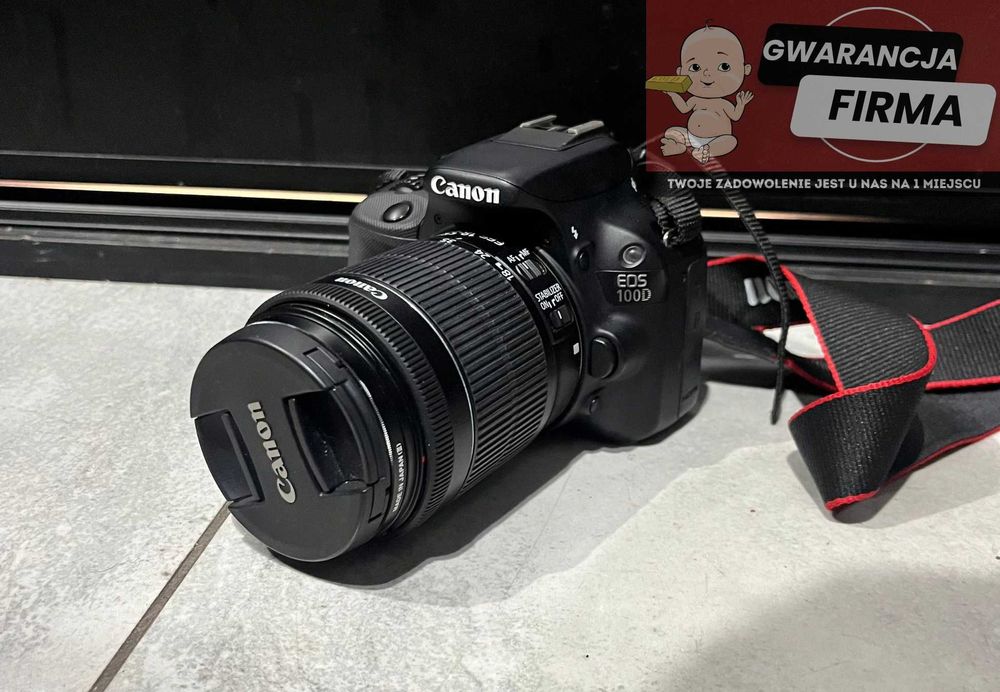 Aparat Canon EOS 100D+ Obiektyw EFS 18-55mm + Ładowarka | Używany |