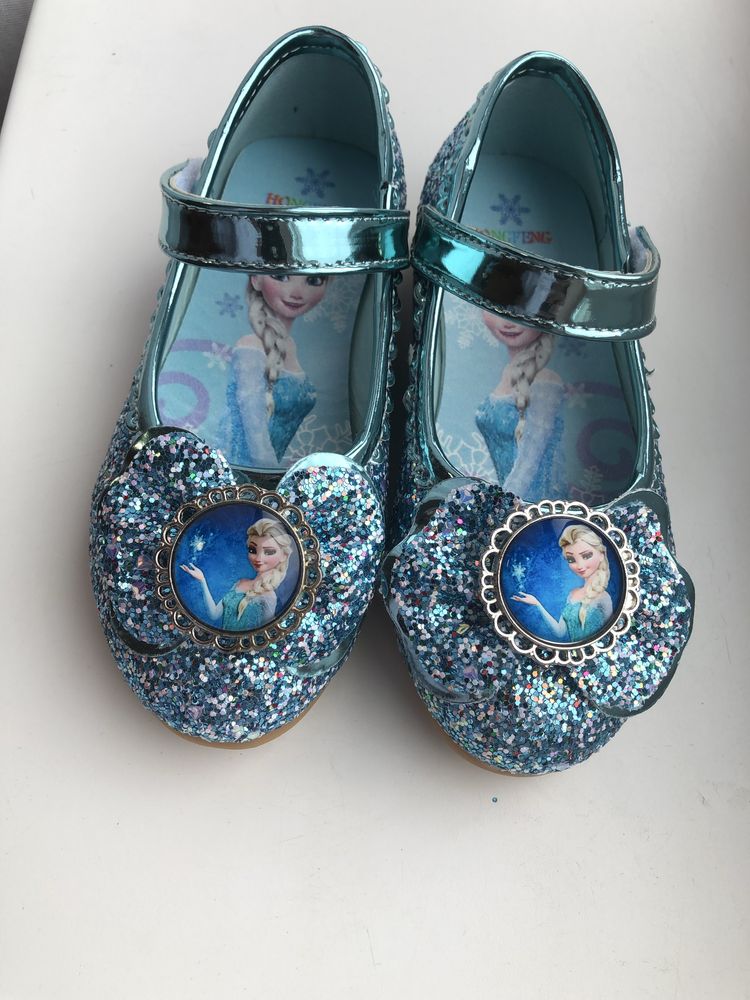 Туфельки блакитні Ельзи Frozen Туфлі Ельза сині детские синие  дитячі
