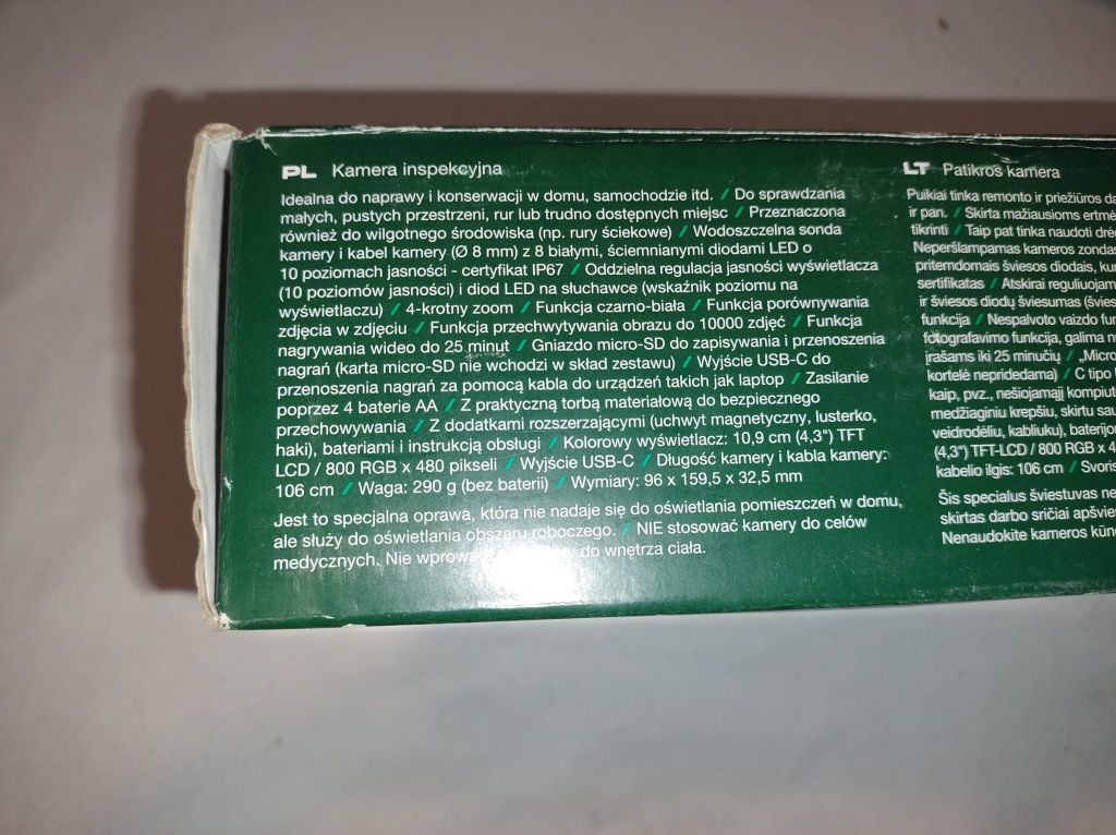 Kamera inspekcyjna Parkside