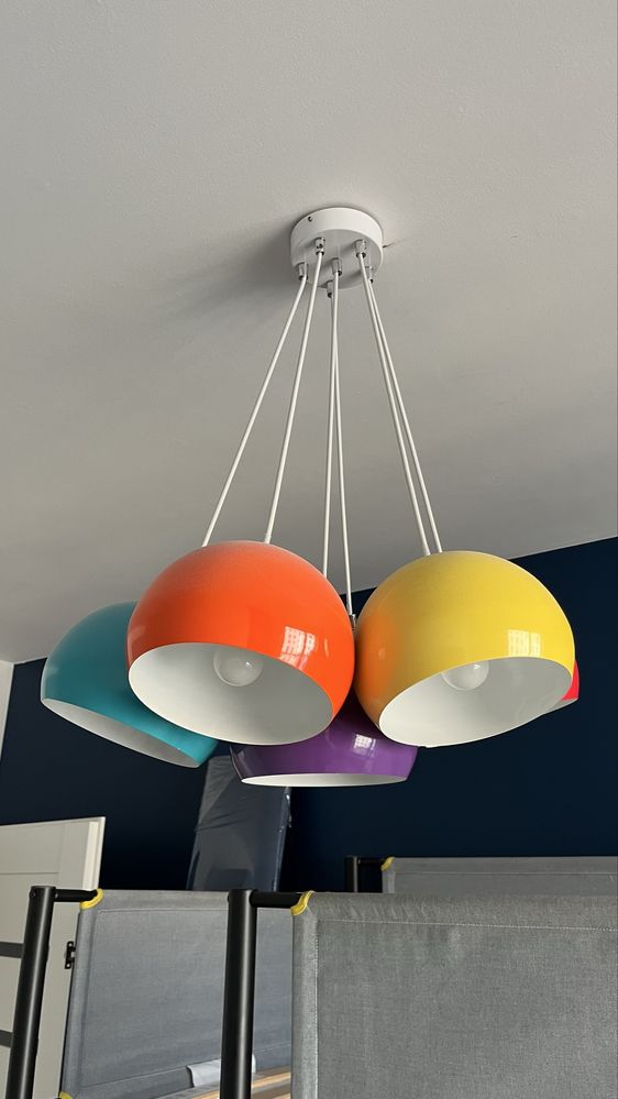 Lampa wiszaca typu kula jak nowa - 6 elementów