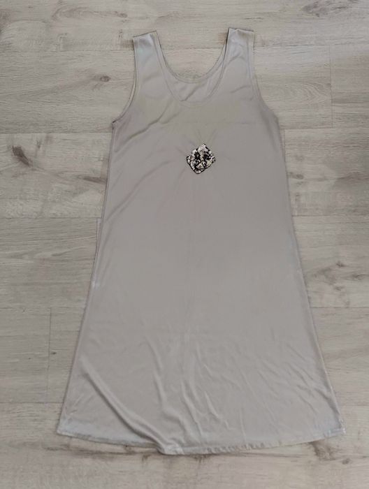 Sukienka tunika plaża srebrna xs