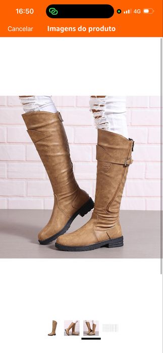 Botas mulher castanhas inverno