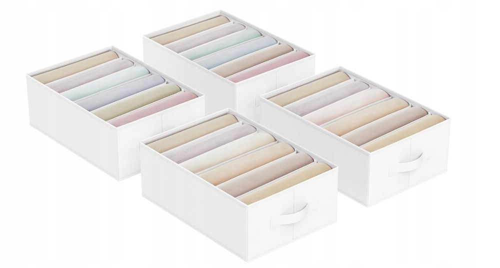 Songmics Zestaw 4 Organizerów Do Szafy Z 6 Przegródkami Rus009W04