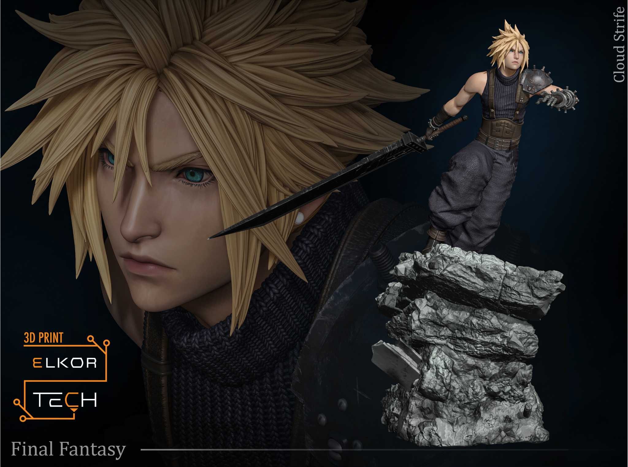 Figurka Cloud Strife z serii "Final Fantasy VII"