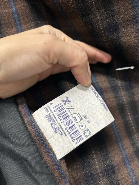 Пальто Hugo Boss 50 L чоловіче в клітинку