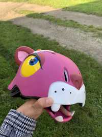 Kask rowerowy dziecięcy różowy kot kotek 49-55 xs/s