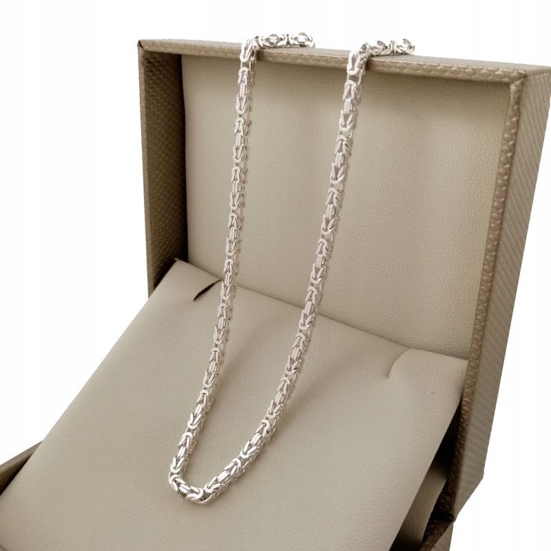 Srebrny Łańcuszek Damski Splot Królewski 70cm Srebro 925 + Gratisy + G