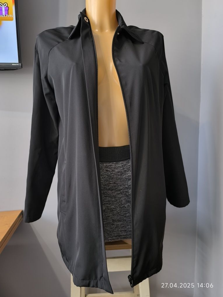 Kurtka 8 S 36 M prosta luźna czarna wiosenna Mango