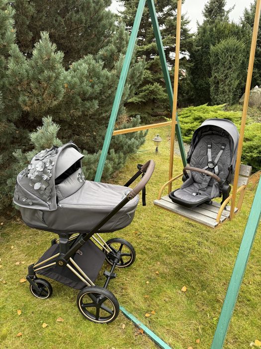 Cybex Priam Lux Rose Gold Simply Flowers Grey