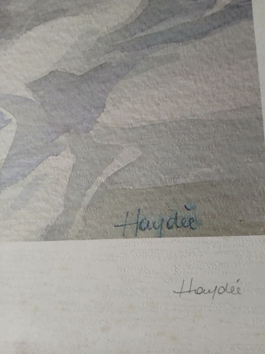 Duży obraz w ramie.