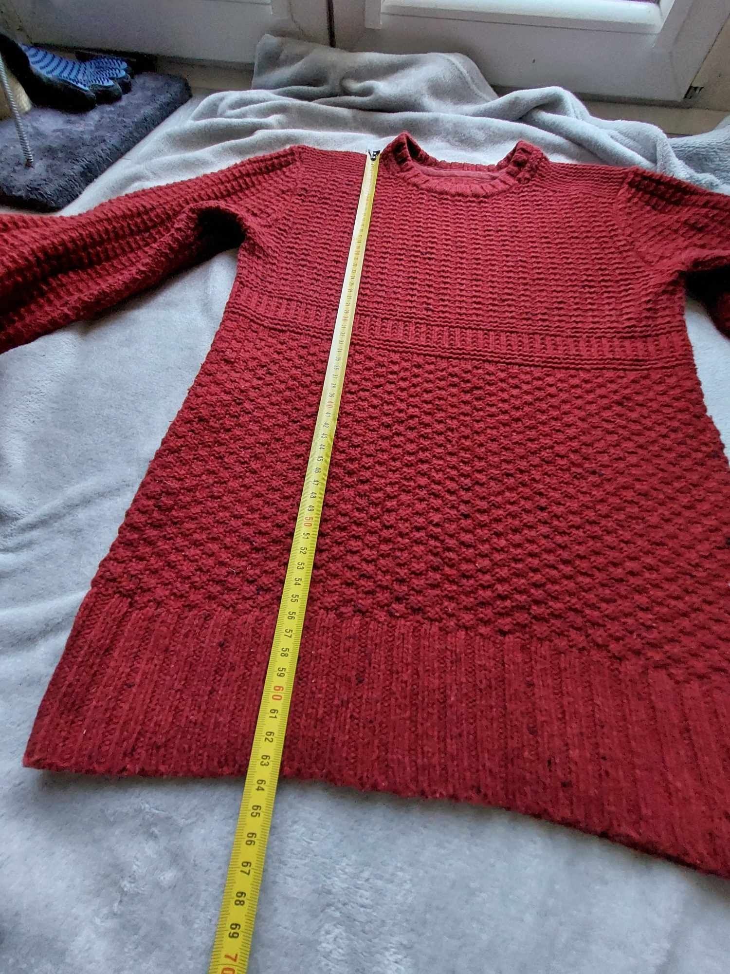 Sweter gruby z wełną, 45%wool xs