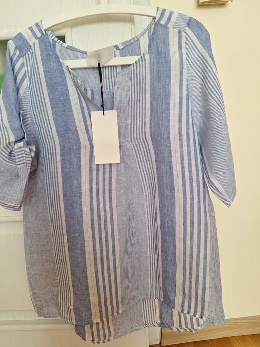 Bluzka lnianą włoska nowa z metkami roz..Uniwersalny