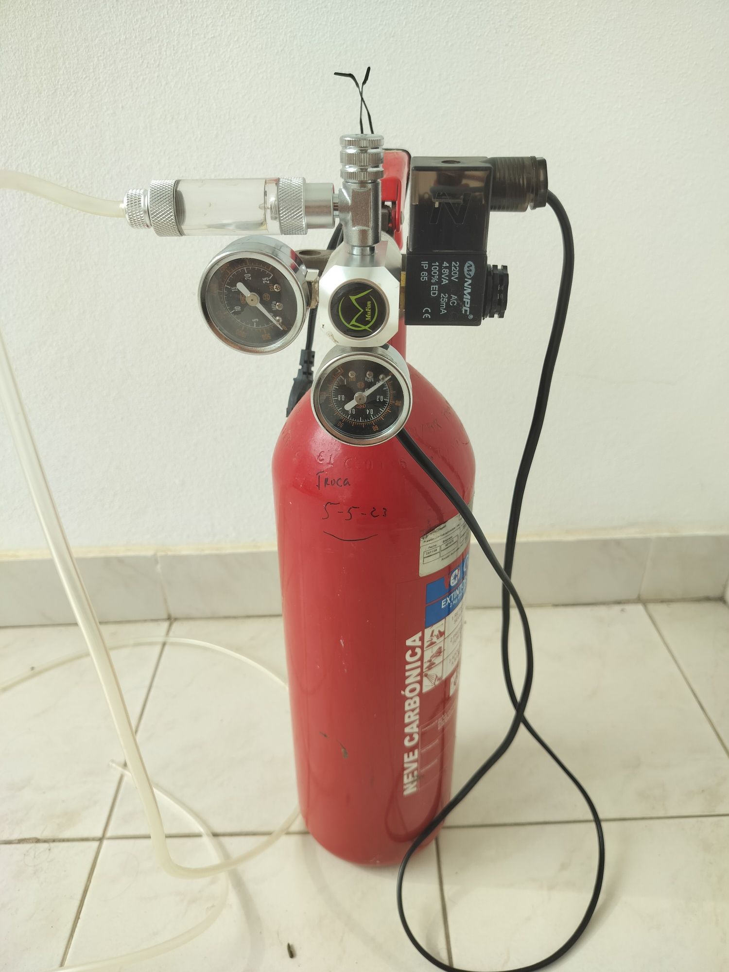 Garrafa Co2 com redutor para aquário