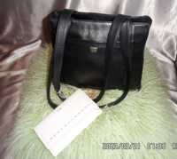 Стильная кожаная сумка Tula Велюровая подкладка 27,5x23x8,5 см