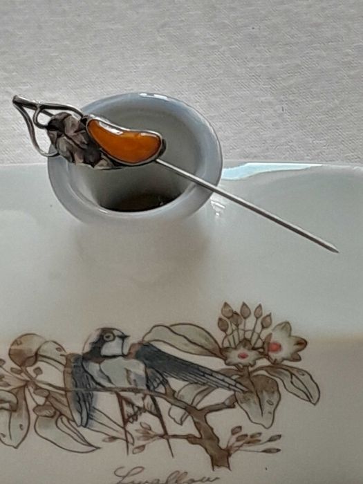 Ozdobna obraczka recznie malowana żywica