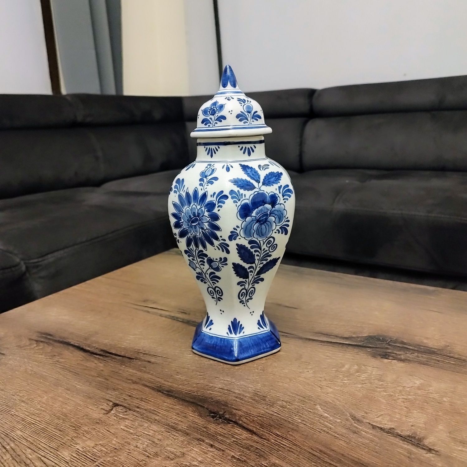 Amfora Porcelana Holenderska Delft Vintage