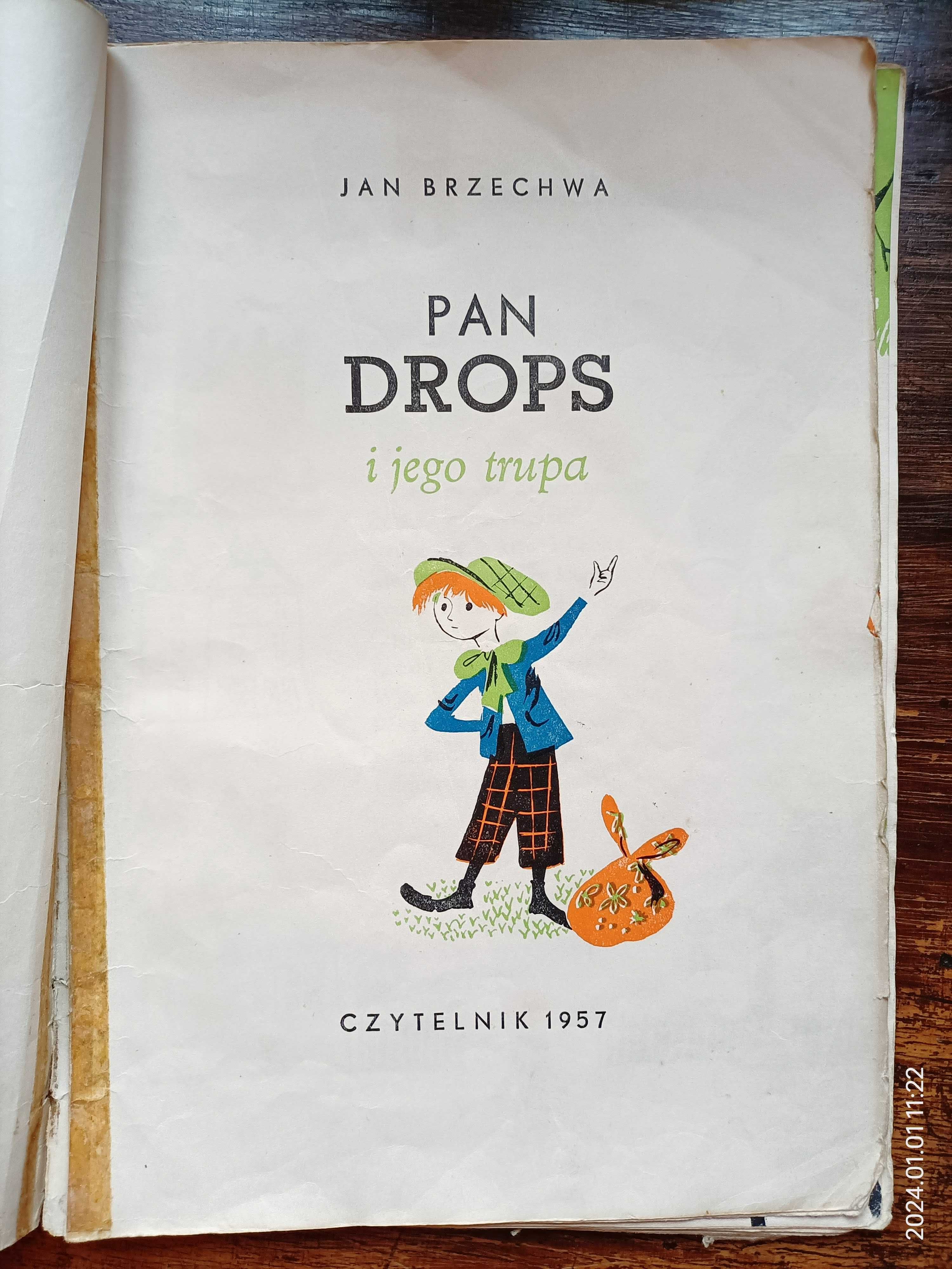 książka Pan Drops i jego trupa, Jan Brzechwa, 1957 r
