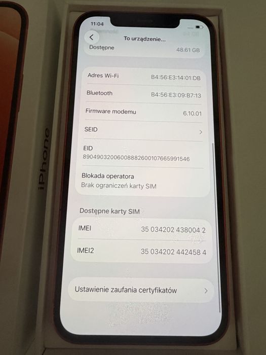 iPhone 12 64gb Red Idealny Bateria 100%