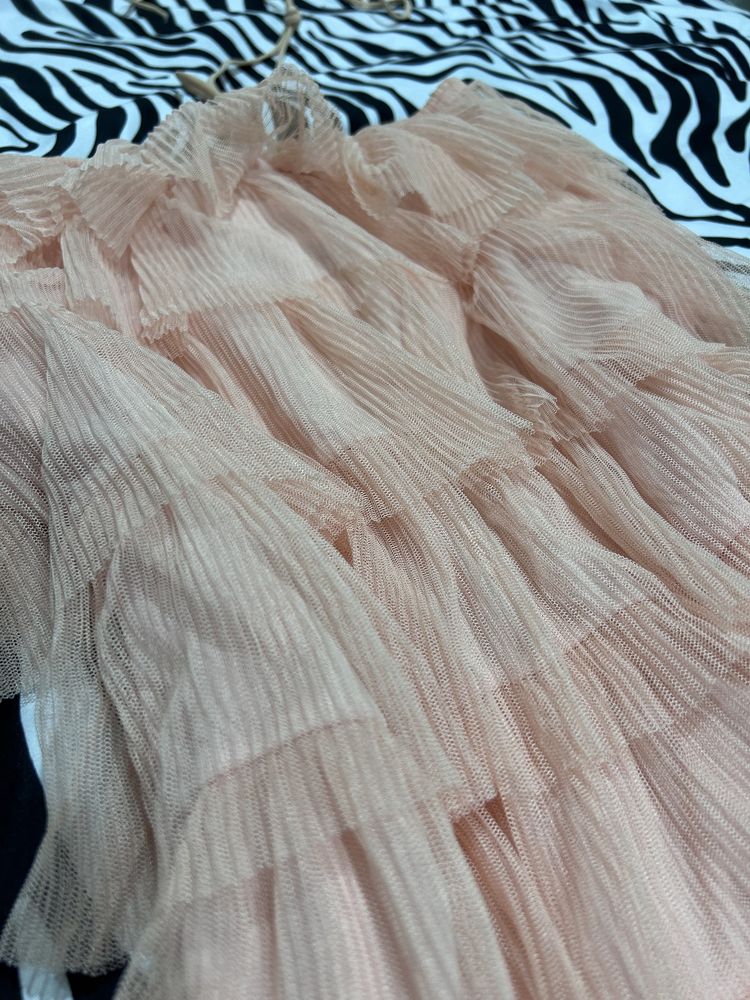 Mini vestido de tule rosa velho