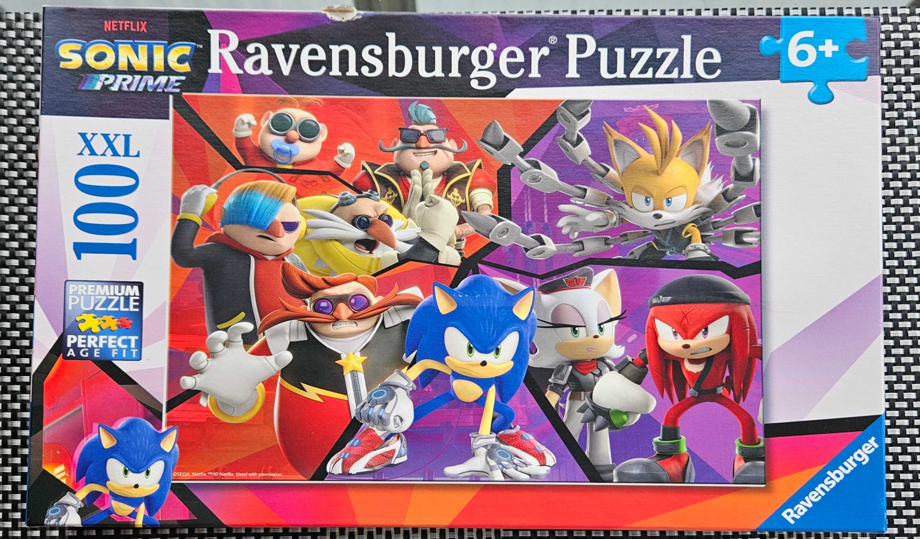 Ravensburger Puzzle XXL 100 Elementów Sonic Prime nowe