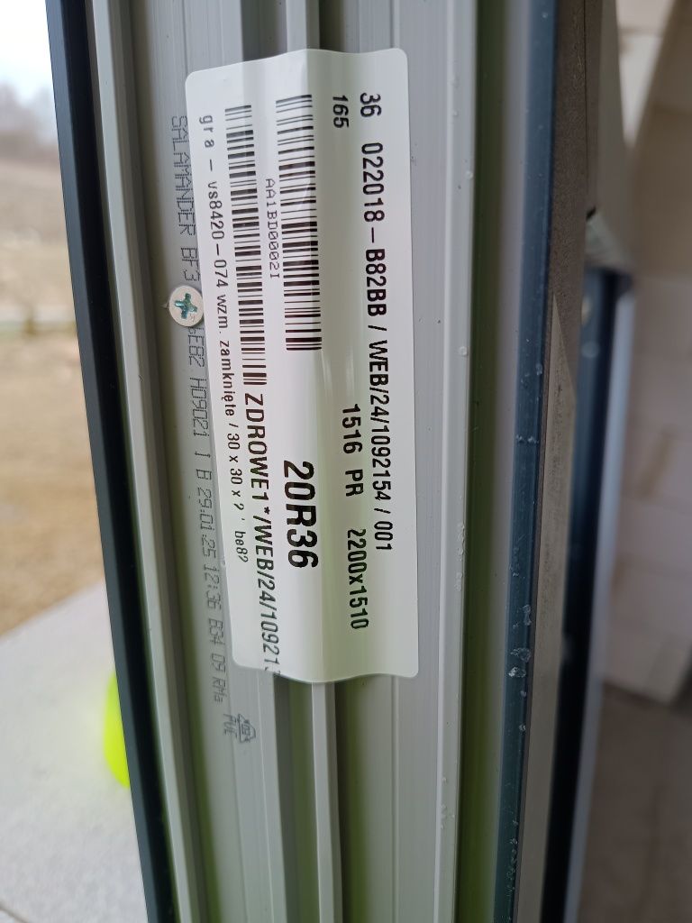 Okno pcv salamander 82 antracyt obustronnie nowe