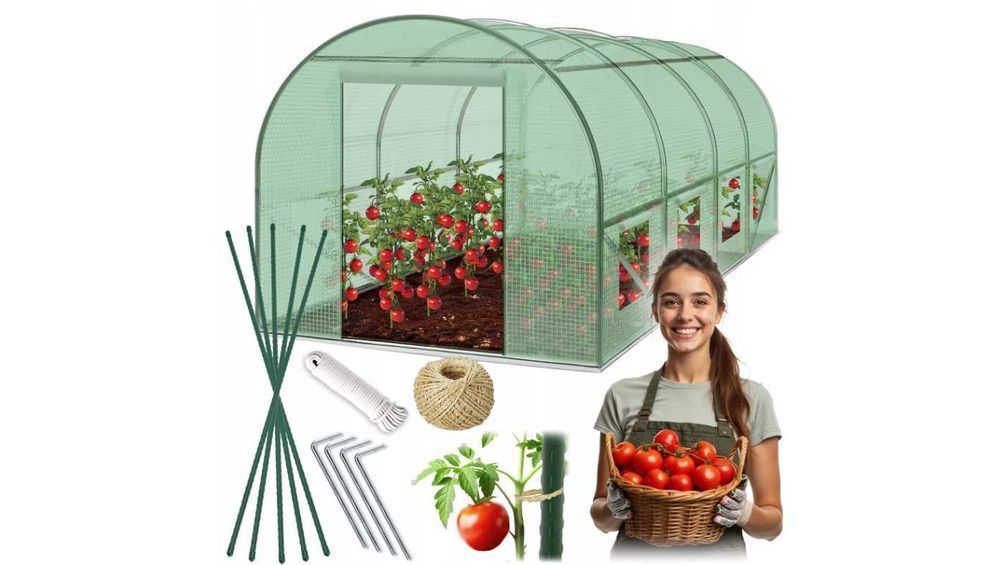 MOCNY TUNEL Foliowy ogrodowy szklarnia ogrodowa 2,5x4m GRUBE RURY