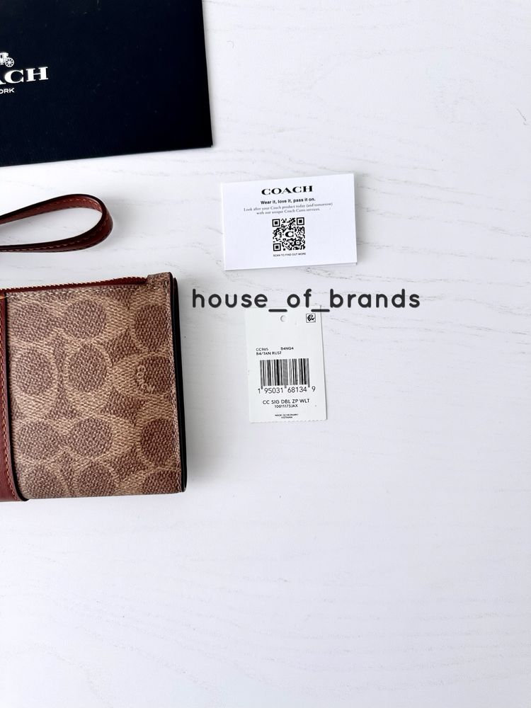 COACH Double Zip Wallet Жіночий гаманець wristlet женский кошелек коуч