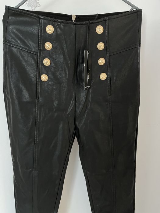Spodnie eleganckie skórzane damskie
