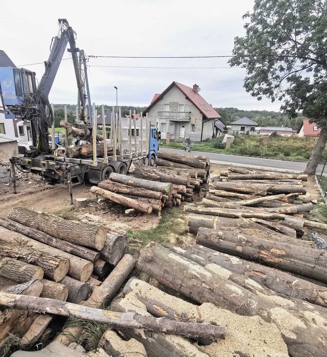 Drewno opałowe suche sezonowane kominkowe sosna dąb buk transport