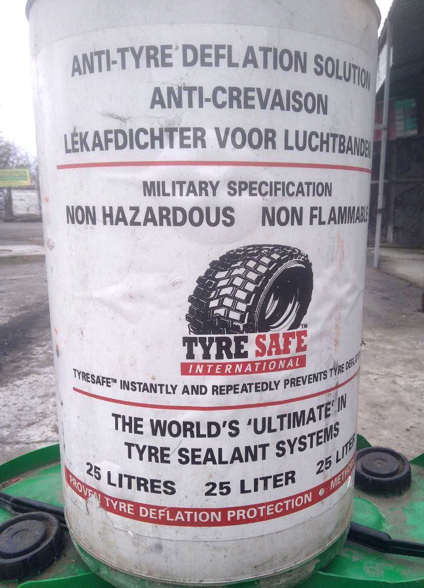 Антипрокол «TYRE SAFE», 0,8 л.- 150 грн., 25 л. - 3000 грн. РОЗПРОДАЖ!