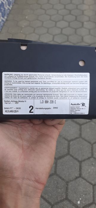 Airbag de banco de carro