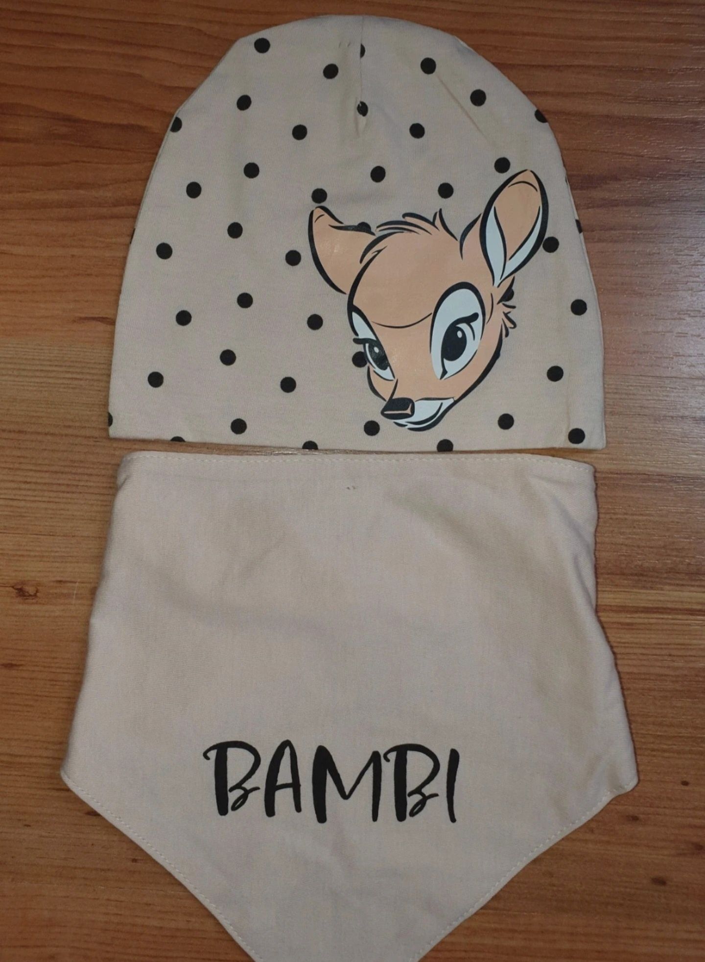 Komplet czapka i chustka Bambi Sinsay rozmiar 3-6 miesięcy