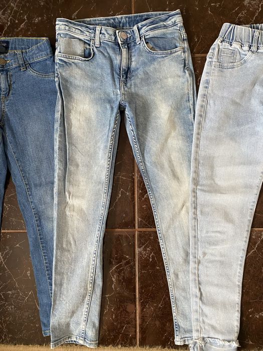 Джинси на дівчинку 6-7, 8-9 років сині блакитні