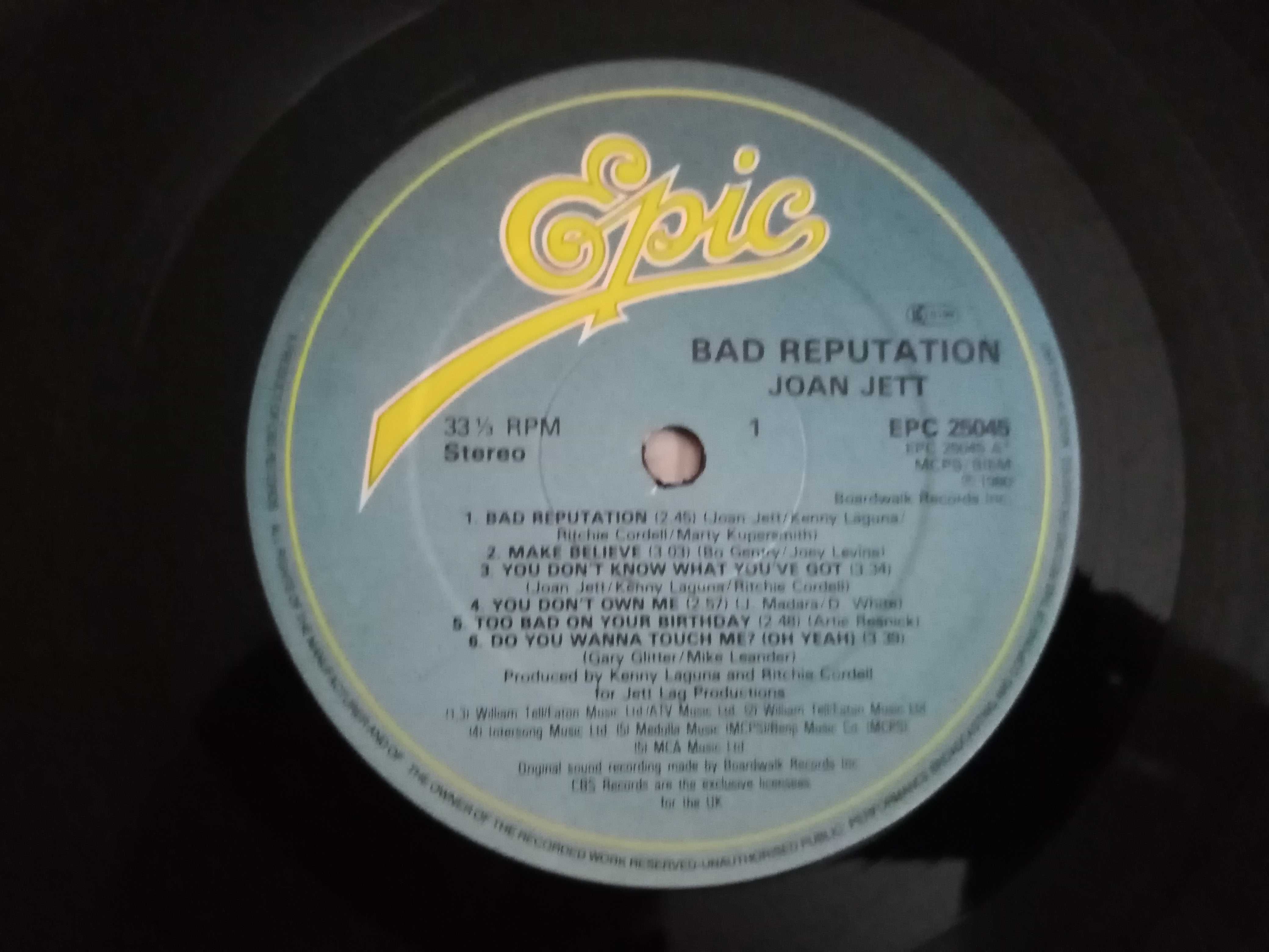 Joan Jett Bad Reputation  LP  WINYL UK