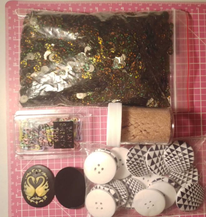 детям для творчества набор синель, бисер, бусины, пайетки, замочки