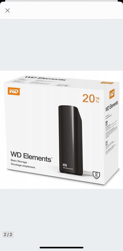 Dysk zewnętrzny WD Elements Desktop 3.5 20TB