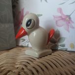 Solniczka Bocian, Ćmielów, new look, figurka porcelanowa