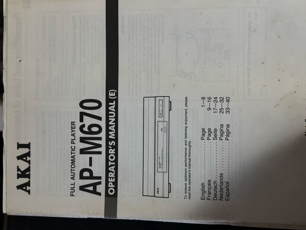 Aparelho akai completo
